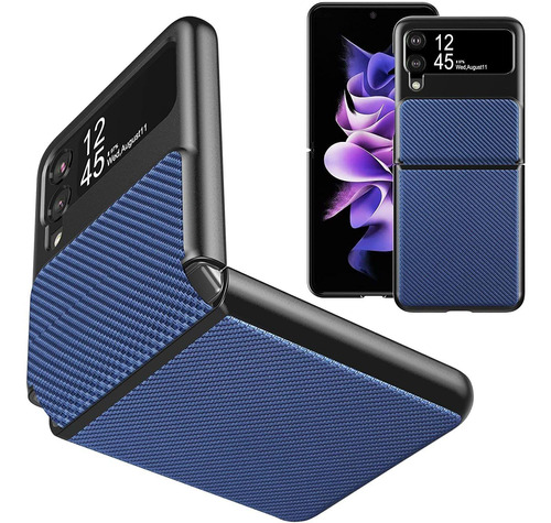 Funda Para Samsung Galaxy Z Flip 3 5g Azul Y Negra