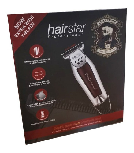 Maquina Desvelladora Trimmer Barberia Profesional Hairstars