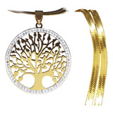 Collar Dije Árbol De La Vida Dorado Color Oro Para Abundancia Amuleto Para Mujer Regalo Novia Esposa Madre Amiga