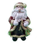 Estatueta Papai Noel Decorativo Enfeite Natal Mesa Em Gesso