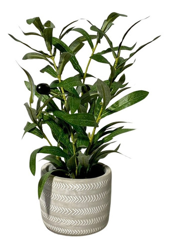 Olivo Pequeño Con Macetero - Planta Artificial Decorativa