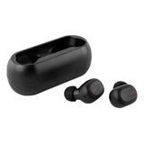 Auriculares Qcy Pro Inalámbricos Bluetooth Estuche De Carga Color Negro Luz Rojo