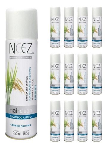 Kit 12un Neez Shampoo A Seco Condicionante Cabelos Normais 