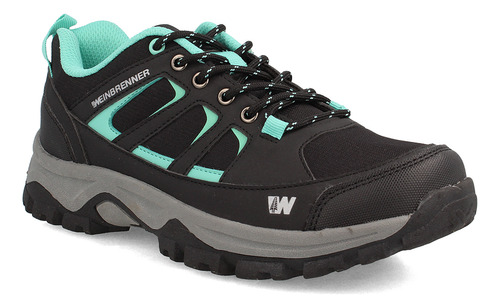 Zapatilla Mujer Weinbrenner Florida Low Negro-verde Claro