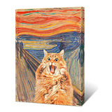 Cuadro Edvard Munch El Grito Gato Divertido 12x16