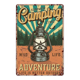 Camping Art Decor Vintage Summer Camping L Sign Decor V...