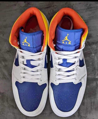 Jordan 1 Mid Nike Azul Y Blancas, Talle 42, G5