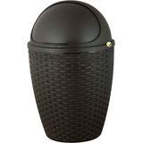 Papelera Rattan Polar Negra - Unidad a $21250