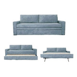 Divan Cama Sillon Sofa Chenille 2 Camas Con Carro Elevable