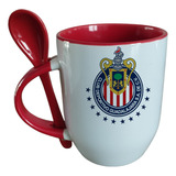 Taza Con Cuchara Chivas Personalizable