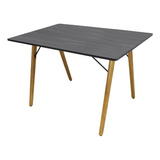 Mesa Frankfurt Madera Mundo In Rectangular Comedor Color De La Tapa Negro