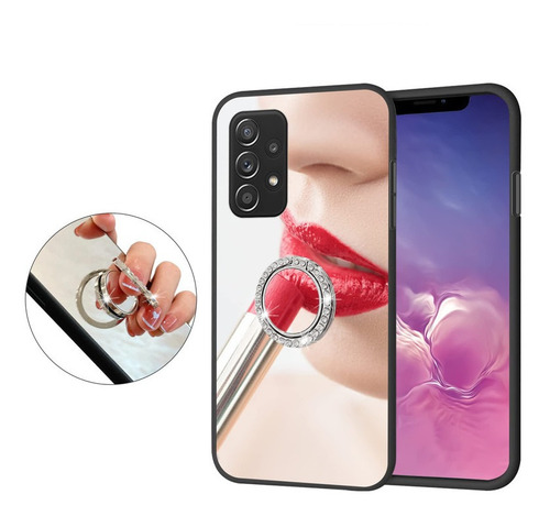 Funda Para Samsung Carcasa Celular Con Soporte Efecto Espejo