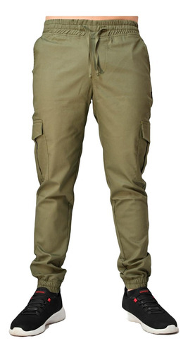 Pantalón Jogger Dril Licrado (pitillo Strech) 6 Bolsillos