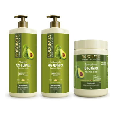 Kit Pós-química 3 Produtos 1 Litro Bio Extratus Restauração | Frete grátis