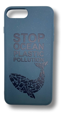 Funda Para iPhone 7 Y 8 Plus Azul Biodegradable Ecológico 
