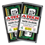 A-tech 16gb (2x8gb) Ddr3 1333mhz Sodimm Pc3-10600 2rx8 Dual