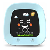 Reloj Despertador Digital Para Niños Usb Wisoee Azul