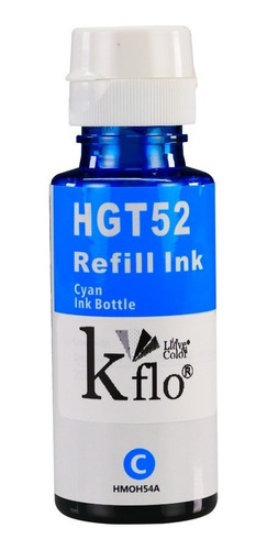 Kflo Tinta Gt52 Compatible Cian 70ml Para Uso En Hp