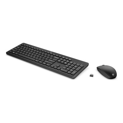 Combo Teclado Y Mouse Inalámbrico Hp 230 Negro Idioma Español Latinoamérica