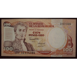 Colombia Billete De 100 Pesos Oro Año 1991
