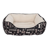  Cama Mascotas Dreamwell Perros/gato Rectangular Woofnegra  