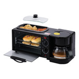 Máquina De Desayuno Multifuncional 3-en-1, Mini Horno Con Sa