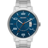 Relógio Orient Masculino Mbss1381 D2sx Prata Azul Aço