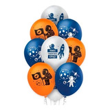 50 Balões Tema Astronauta Bexigas Decoração Festa Espaço