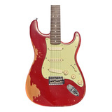 Guitarra Stratocaster Seizi Shinobi Relic Fiesta Red C/ Case