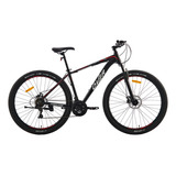 Bicicleta Mtb Overtech R29 Aluminio Full Shimano Fr Disco Pp Color Negro/rojo/blanco Tamaño Del Cuadro S