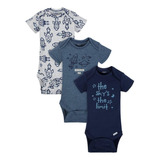 Trios Mamelucos Unisex, Ropa Bebes Gerber Blue