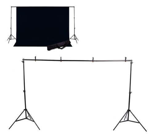 Soporte P/ Fondos Estudio Fotográfico 2x2 Pinzas Maleta