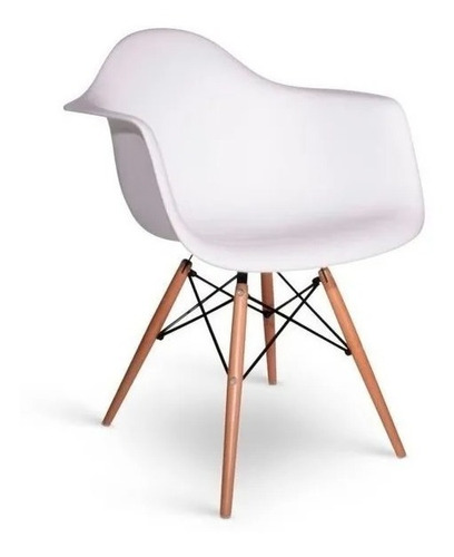 Silla Sillon Comedor Eames Nordica Moderno Patas Madera 