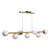 Lustre Pendente Figo 7 Globos Esfera De Vidro Luxo