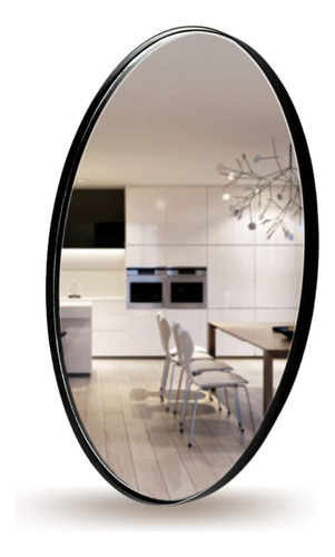 Espejo Decorativo Redondo Con Marco Metálico 80 Cm Diámetro
