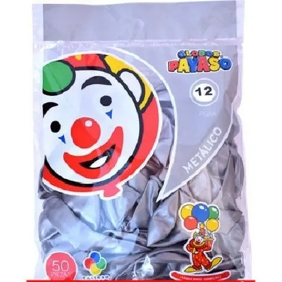 Globo Payaso Metálico # 12 C\u002F 50 Piezas | MercadoLibre