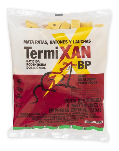 Veneno Para Ratas Cebo Raticida Termixan Bp Bolsa X 1 Kg 