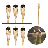 Kit 6 Tocha De Bambu Iluminação Lual Festa Jardim Praia 