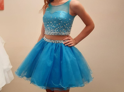 Vestido De 15 Años 2 Piezas Con Corset 