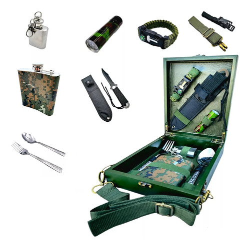 Kit Cantil Porta Bebida Faca Premium Militar Aqui Com Nfe