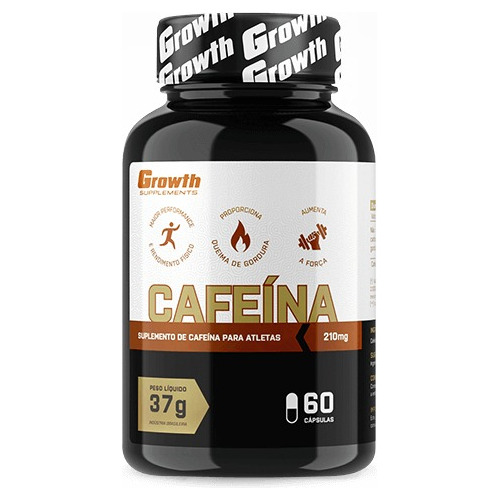 Cafeína (210mg) 60 Caps - Growth Supplements (termogênico)