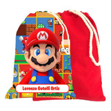 Bolsa Colación Jardín Infantil Mario Bros  Personalizada