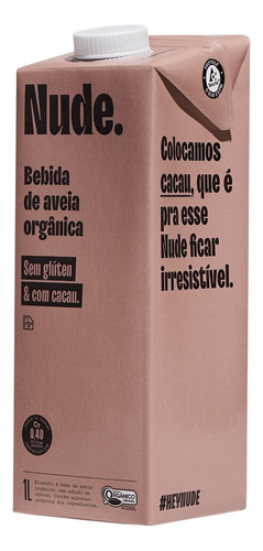 Bebida De Aveia Orgânica Cacau Nude 1l