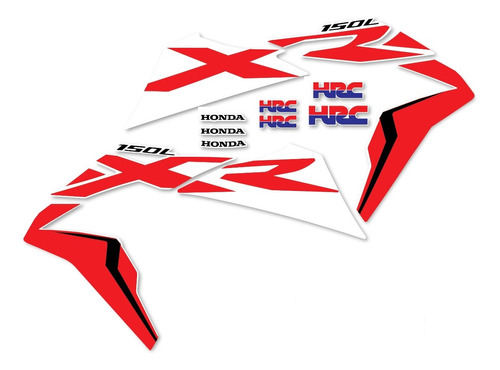 Kit Calcos - Gráfica Honda Xr150l Moto Blanca (n)