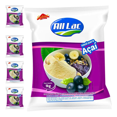 Leite Pó Açaí Sorvetes Sobremesa Composto Lácteo All Lac 5kg
