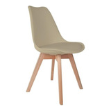 Cadeira De Jantar Serbin Seat&co Empório Tiffany Saarinen Base Wood, Estrutura De Cor  Nude, 1 Unidade