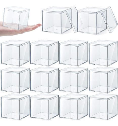 Cubo Cuadrado De Plastico Acrilico Transparente, Caja Pequen
