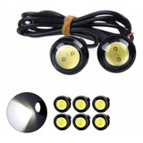 6pz Faros Ojo Aguila Focos Led Motor Scooter Niebla Drl 23mm