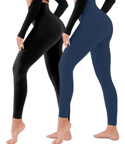 2pz Leggins Deportivos Mujer Licra Colombiana Yoga Gym Dama | Meses sin interés