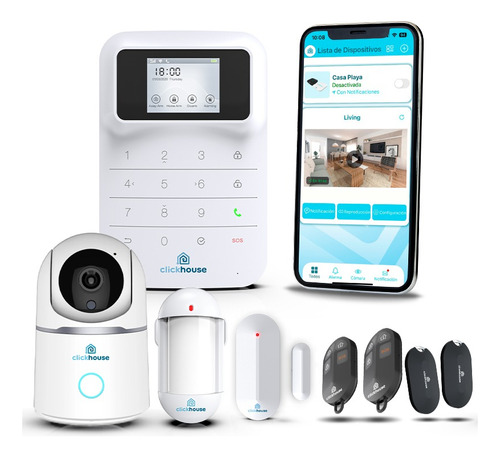 Kit Alarma Pro Con Cámara Seguridad Wifi Inalámbrica Casa